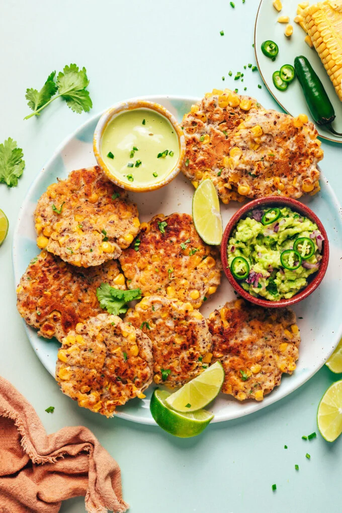 The Golden Standard: Elevating Summer Flavors with Easy Vegan Jalapeño Corn Fritters