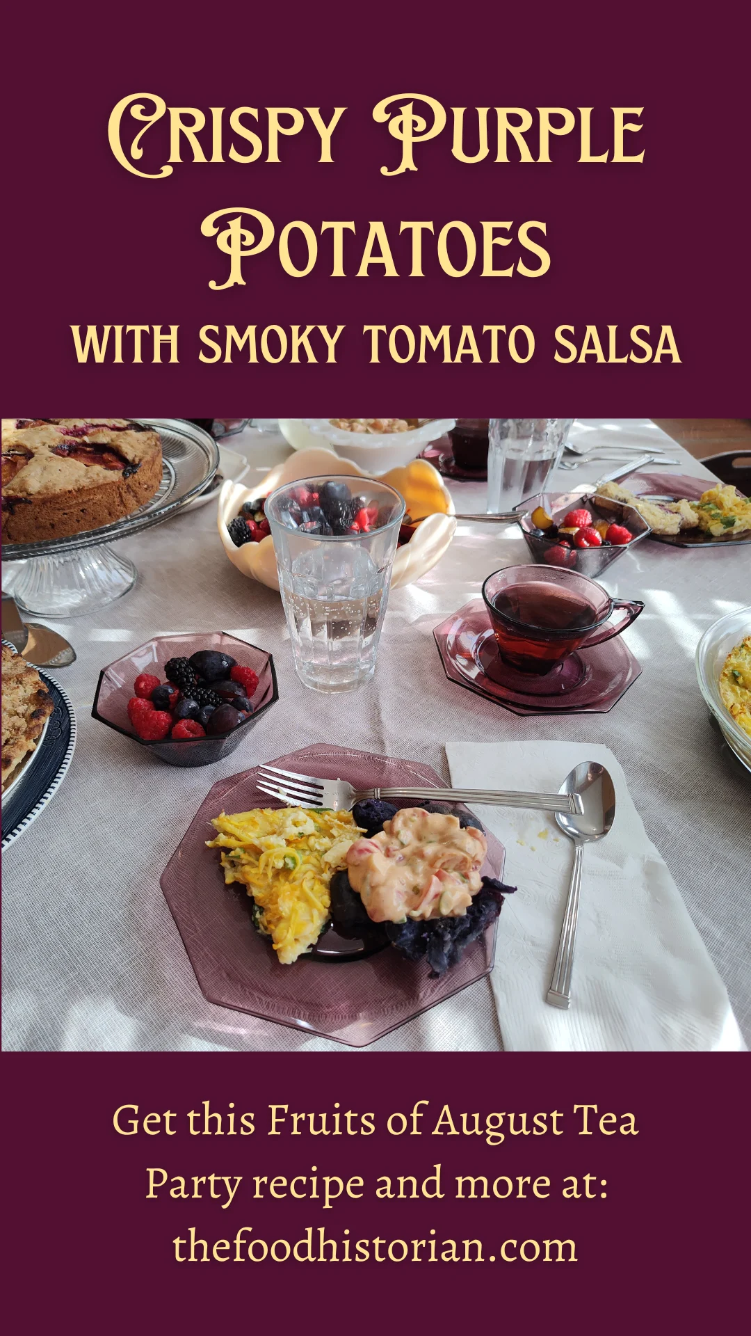 Culinary Spotlight: Elevating Seasonal Produce with Crispy Purple Potatoes and Smoky Tomato "Salsa"